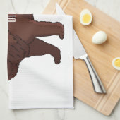 Tibetan Mastiff dog cartoon illustration キッチンタオル (四つ折り)