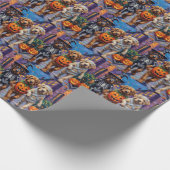 Tibetan Mastiff  Dogs In Halloween Costumes ラッピングペーパー (角)