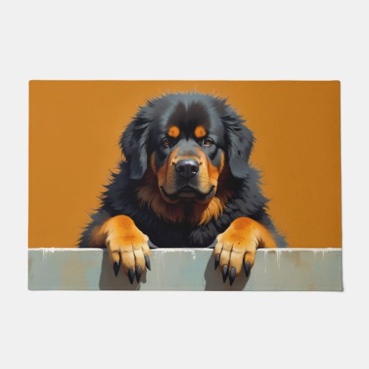 Tibetan Mastiff Doormat Art ドアマット (正面)