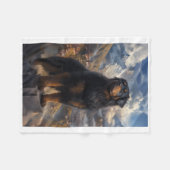 Tibetan Mastiff Mountain View Sticker  フリースブランケット (正面(横))
