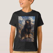 Tibetan Mastiff Mountain View Sticker  Tシャツ (正面)