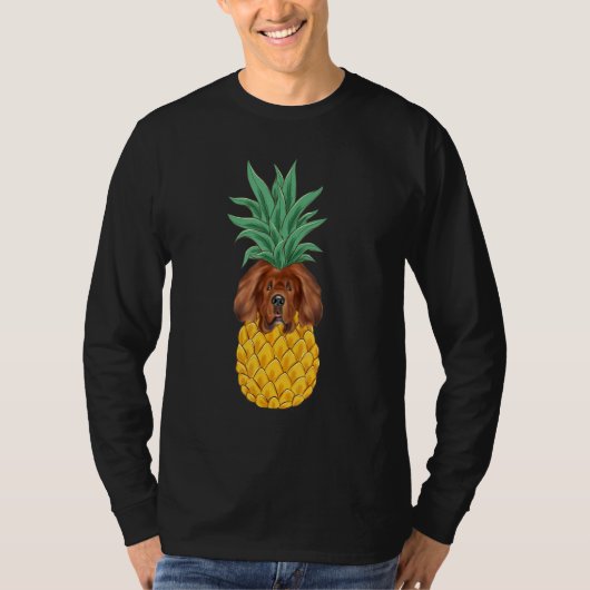 Tibetan Mastiff Pineapple Dog Tシャツ (正面)
