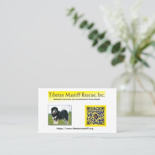 Tibetan Mastiff Rescue, Inc. Information Business 名刺 (スタンド正面)