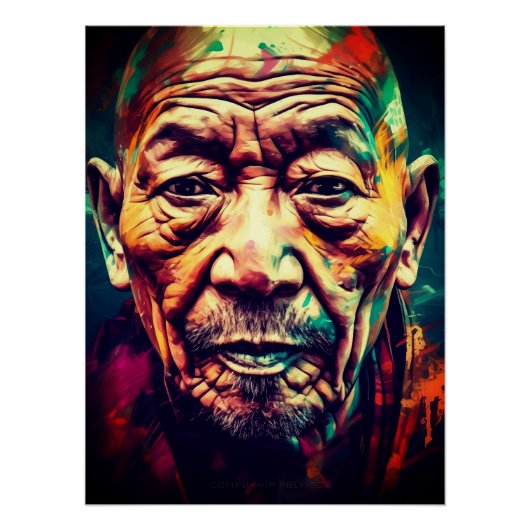 Tibetan Monk in colors ポスター (正面)