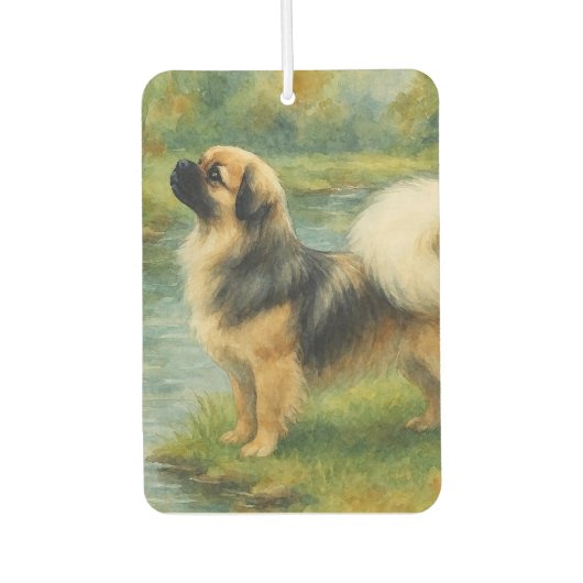 Tibetan Spaniel カーエアーフレッシュナー (正面)