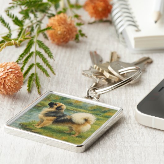 Tibetan Spaniel キーホルダー (側面)