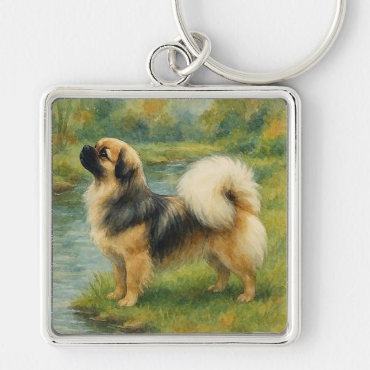 Tibetan Spaniel キーホルダー (正面)