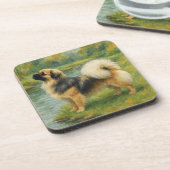 Tibetan Spaniel コースター (左側)