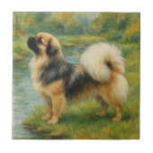 Tibetan Spaniel タイル (正面)