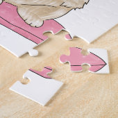 Tibetan Spaniel auf Kissen  ジグソーパズル (側面)