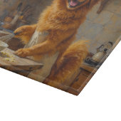 Tibetan Spaniel Cooking in Kitchen カッティングボード (角)