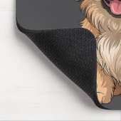 Tibetan Spaniel Dog Christmas Santa Hat Pet Dog Lo マウスパッド (コーナー)