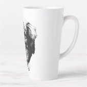 Tibetan Spaniel Dog Mug – Ink Style Portrait カフェラテマグ (右)