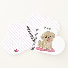 Tibetan Spaniel Hund mit Name ノートブック