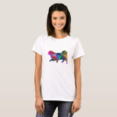 Tibetan Spaniel in watercolor Tシャツ (正面フル)