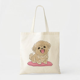 Tibetan Spaniel mit Herz und Name  トートバッグ