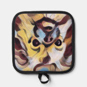 Tibetan Spaniel Pot Holder 鍋敷き (正面)