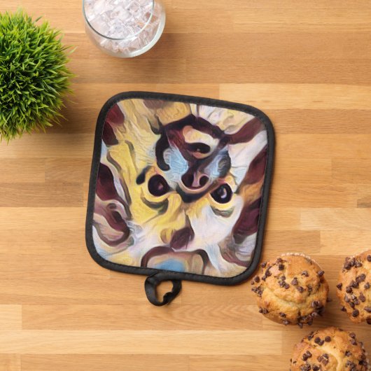 Tibetan Spaniel Pot Holder 鍋敷き (トップダウン)