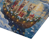 Tibetan Terrier Christmas Boat Holiday カッティングボード (角)