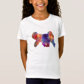 Tibetan Terrier in watercolor Tシャツ (正面)