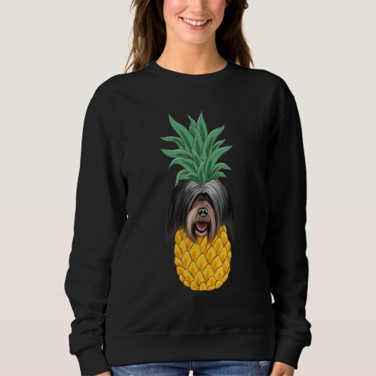 Tibetan Terrier Pineapple Dog スウェットシャツ (正面)