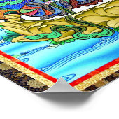 Tibetan Thangka Vajrasattva Mandala Poster Print ポスター (角)