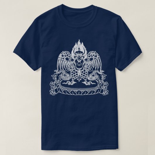 Tibetan Vajrayana Dharma Garuda Mythical Bird Budd Tシャツ (デザイン正面)