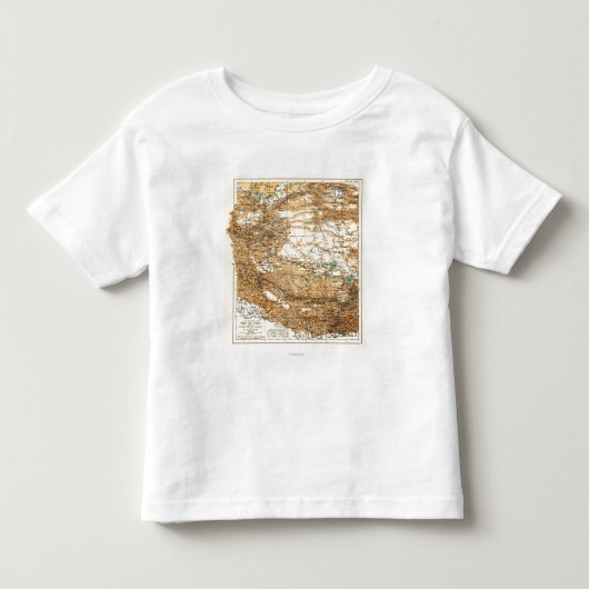 TibetPanoramic MapTibet トドラーTシャツ (正面)