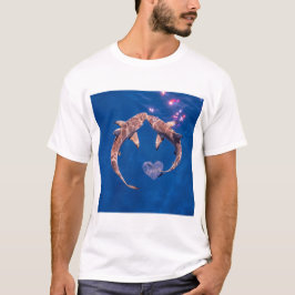 Tiburones blancos enamorados tシャツ