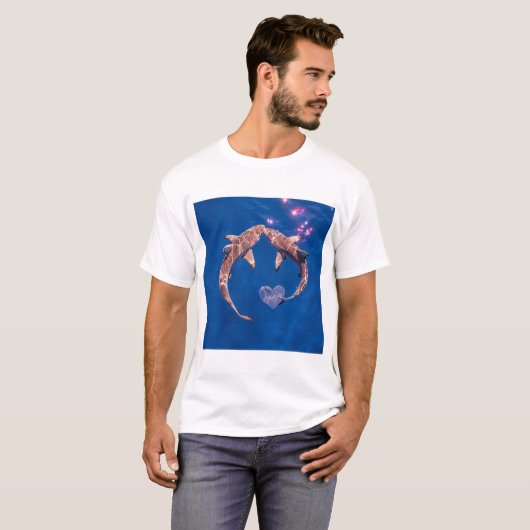 Tiburones blancos enamorados tシャツ (正面フル)