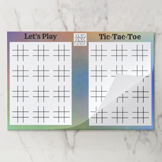 Tic遊- Tac-Toeゲーム – おもしろいゲームシート –  ペーパーパッド (折り畳み)
