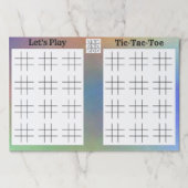 Tic遊- Tac-Toeゲーム – おもしろいゲームシート –  ペーパーパッド (正面)