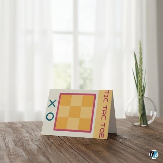 Tic よくはしゃぐ Tac Toe Card – すべての年齢のおもしろい! サンキューカード