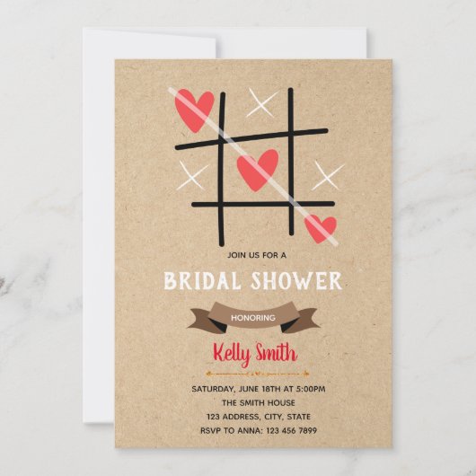 Tic TACのつま先のベビーシャワーの招待 招待状 (正面)