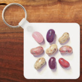 TIC TACトーゼリービーンズアルミスクエアキーチェーン キーホルダー (正面)