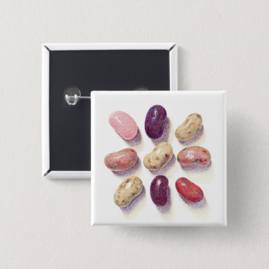 TIC TACトーゼリービーンズスクエアボタン 缶バッジ (正面&裏面)