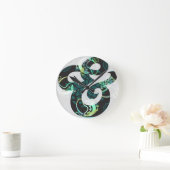 Tic TAC -白く及び青のアンパーサンド-タイプエラー ラウンド壁時計 (ホーム)