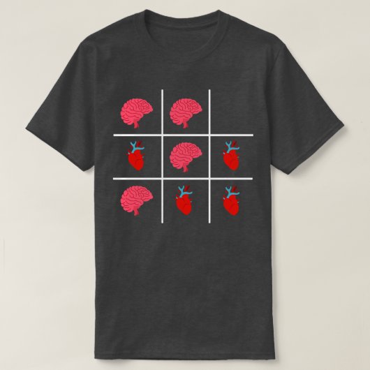 Tic tac toeバレンタイン tシャツ (デザイン正面)