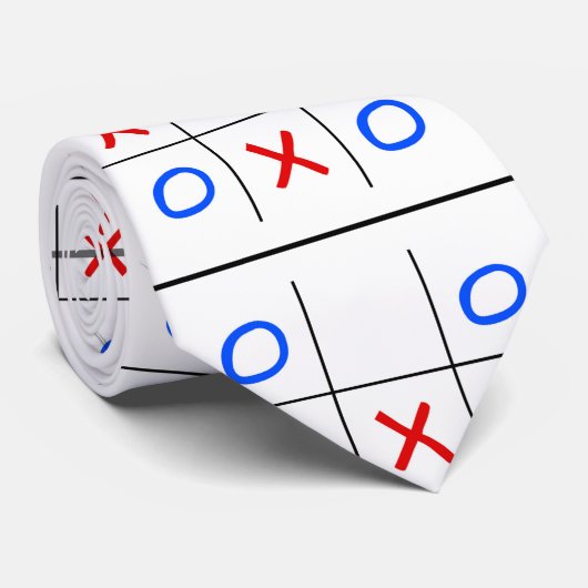 Tic tac toeパターン ネクタイ (ロール)