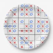 Tic tac toeパターン ペーパープレート (正面)