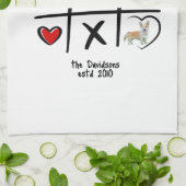 Tic-Tac-Toe写真パーソナライズされた キッチンタオル (折り畳み)