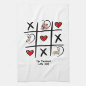 Tic-Tac-Toe写真パーソナライズされた キッチンタオル (縦)