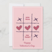 Tic-Tac-Toe-おもしろいValentine's Day シーズンカード (正面)