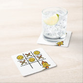 Tic Tac Toe スクエアペーパーコースター (インサイチュ)