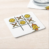 Tic Tac Toe スクエアペーパーコースター (アングル)