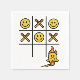 Tic Tac Toe スタンダードカクテルナプキン