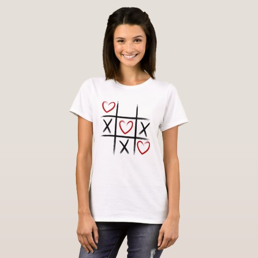 Tic Tac Toe – 愛が常に勝利 Tシャツ (正面フル)