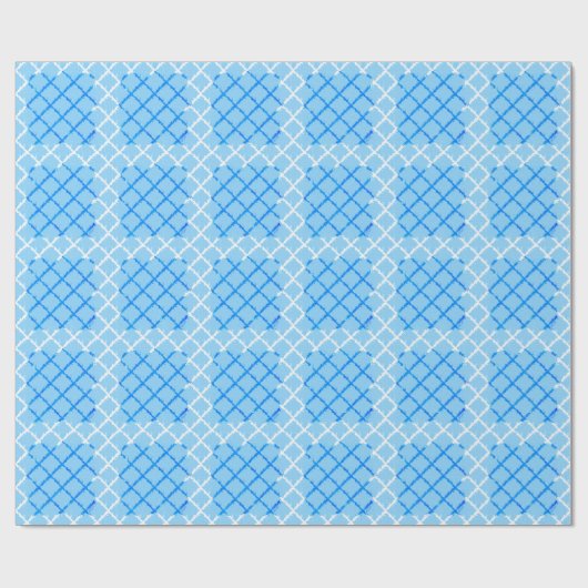 Tic Tac Toe（青）パターン ラッピングペーパー (フラット)