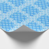 Tic Tac Toe（青）パターン ラッピングペーパー (角)