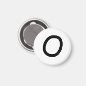 Tic Tac Toe 1-1/4"冷蔵庫用マグネット「O」 マグネット (正面/裏面)